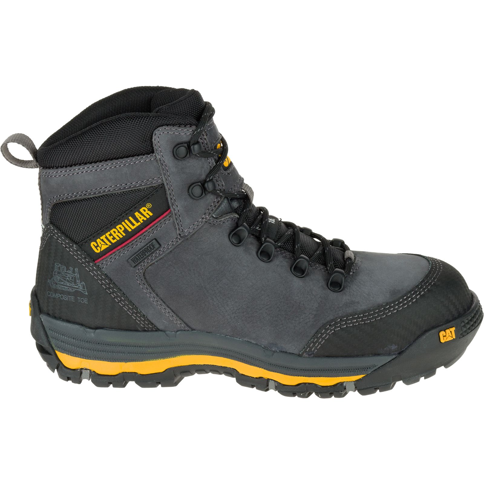 Caterpillar Boots South Africa - Cat Men's Munising 6" Waterproof Composite Toe S3 Hro Sra Work Boots Dark Grey UJ6480931